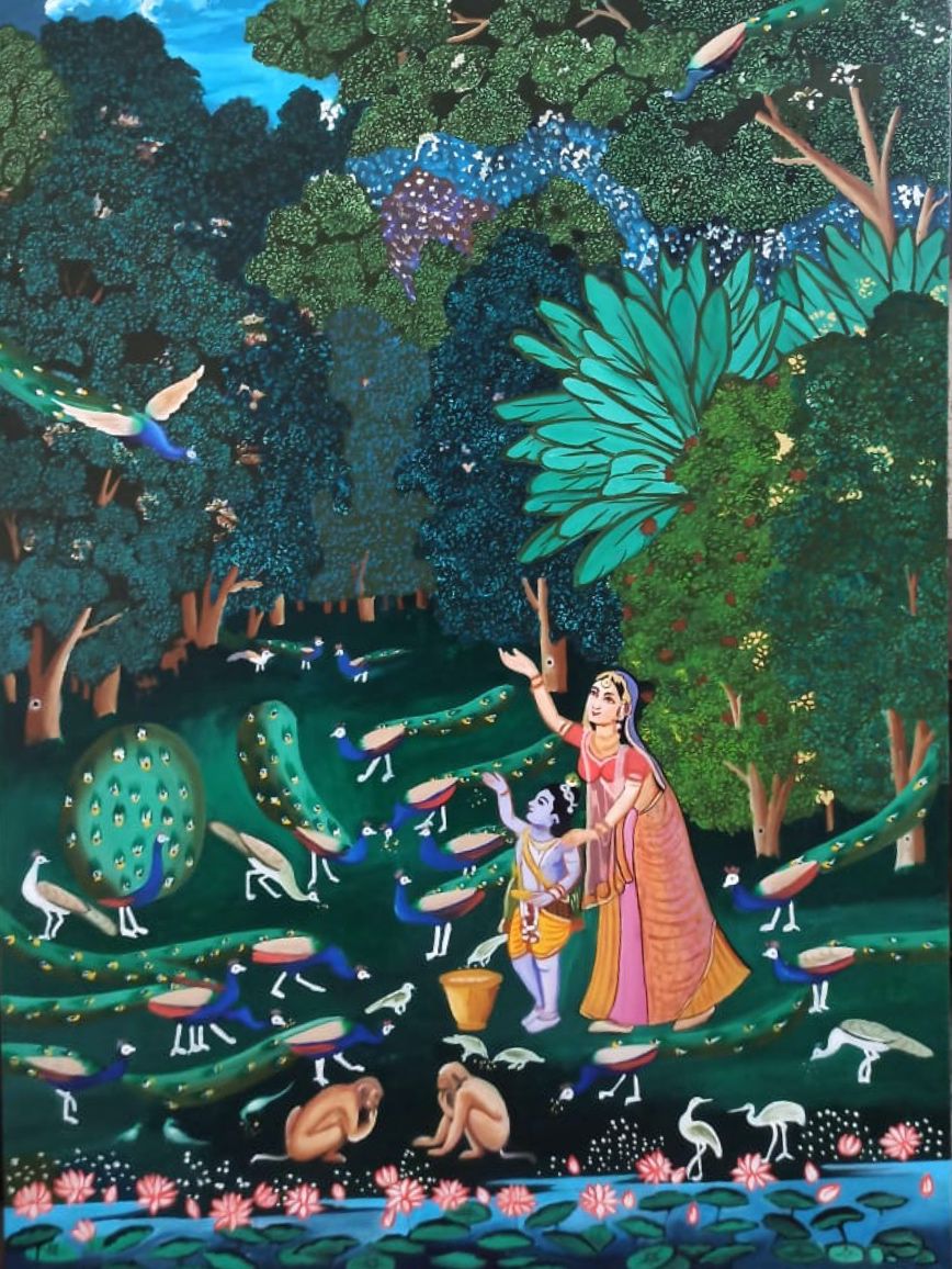 Wall Mural 85 — Wall Murals by Nisha Arts, Wall mural, hand-painted, 2025
