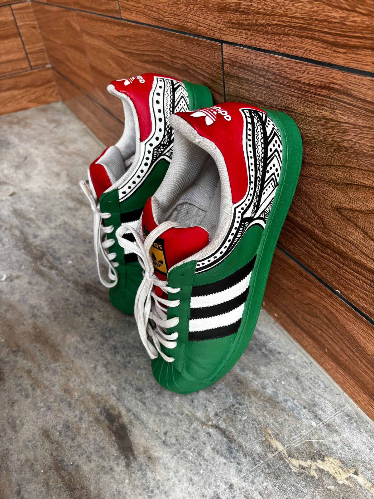 Sneaker Art — Profile Study — Devotional & Commissions by Nisha Art, Hand-painted custom sneakers, 2025